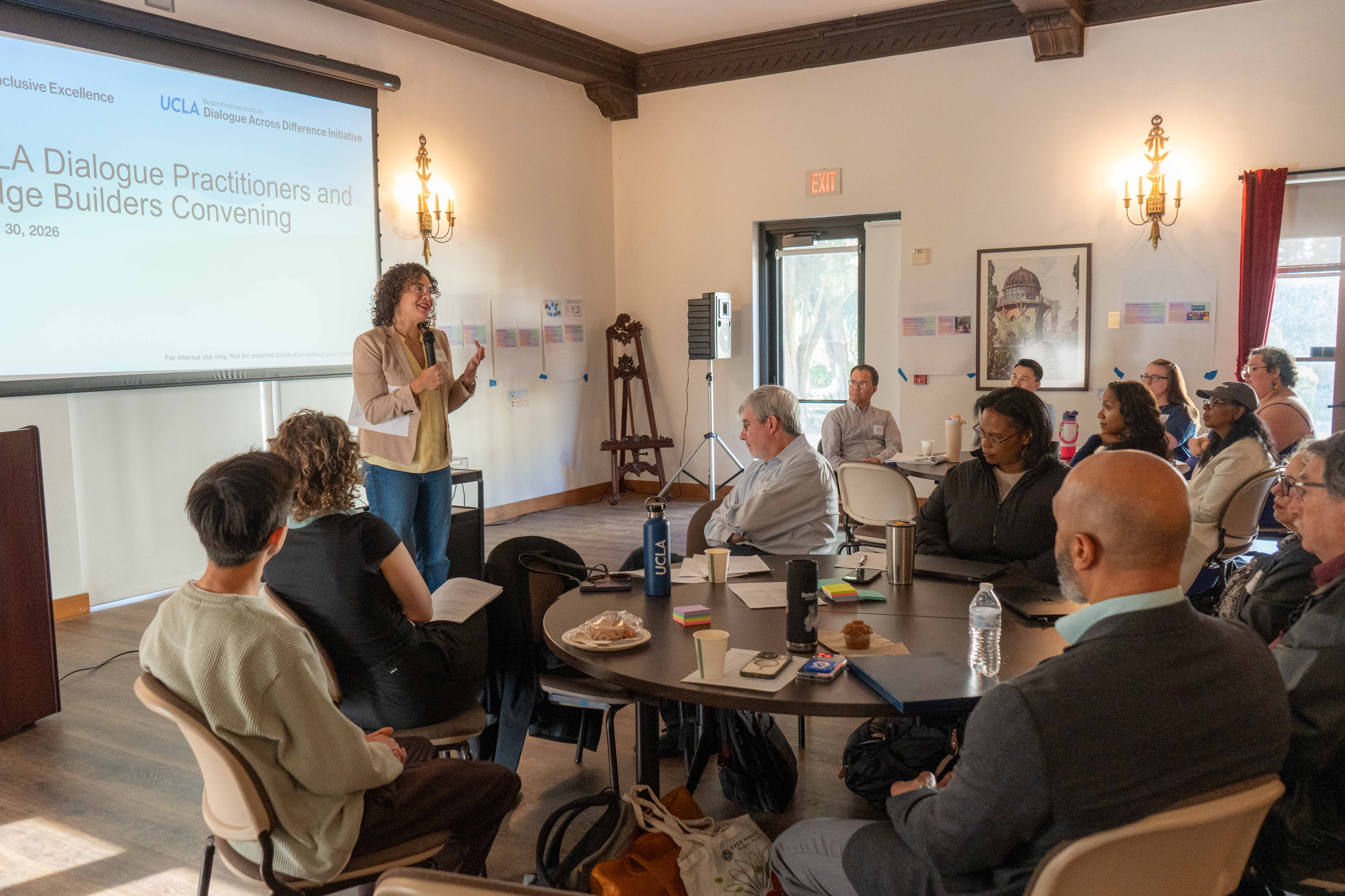 Vice Provost Ralina Joseph leads a discussion
